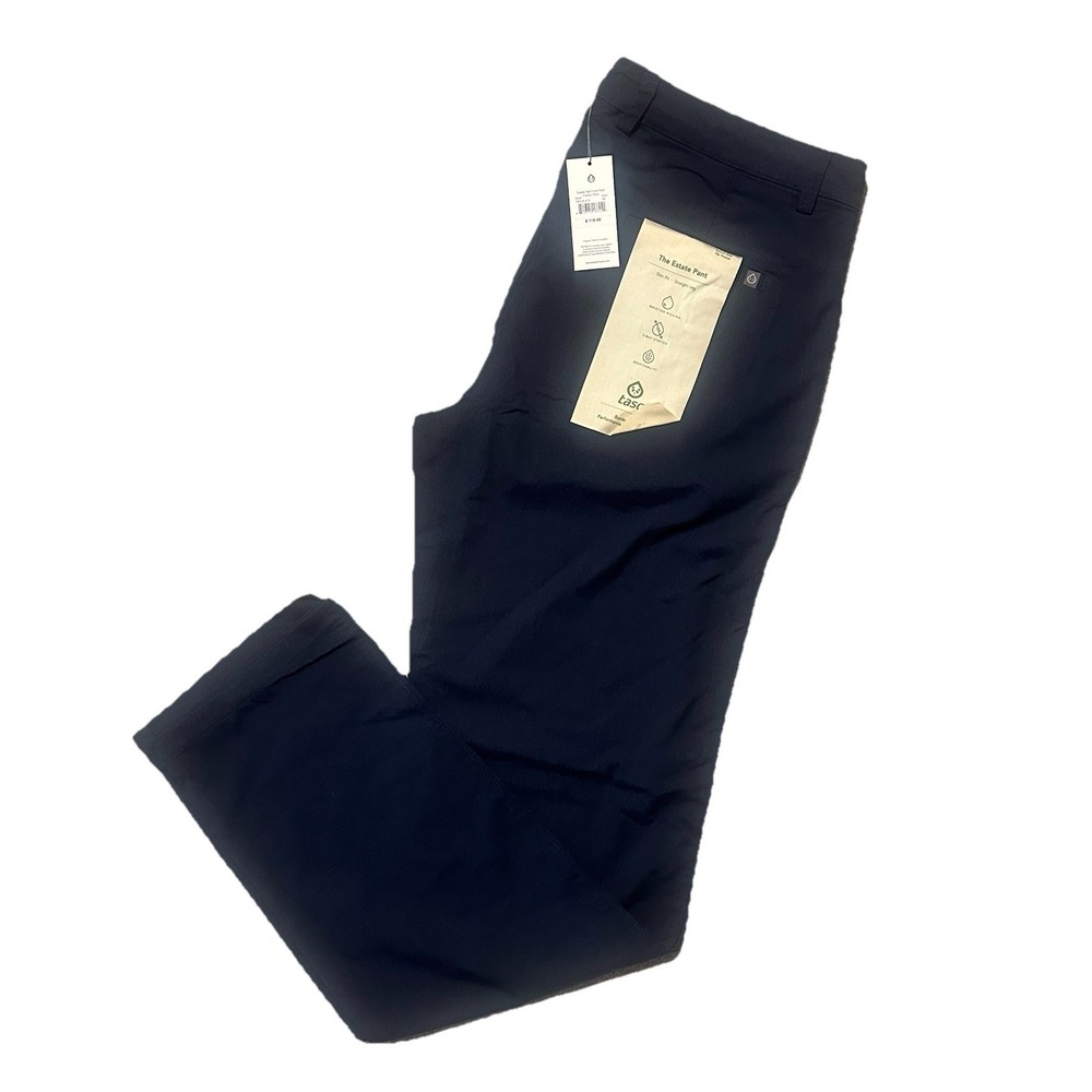 Tasc Performance Pants Estate Men's 38 Navy Blue Bamboo Straight Stretch Casual